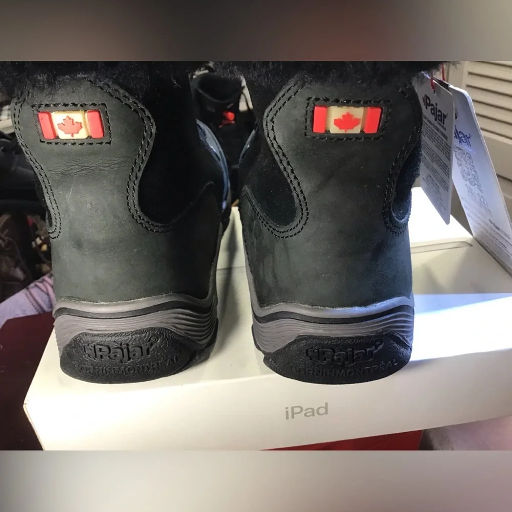 Pajar Alice Lugsole Leather Faux Fur Lined Winter Snow Rain Boots. - Picture 7 of 14